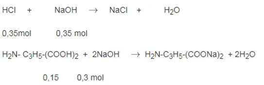 tổng hợp ý bài bác tập dượt về axit glutamic và hỗn hợp HCl, NaOH, KOH
