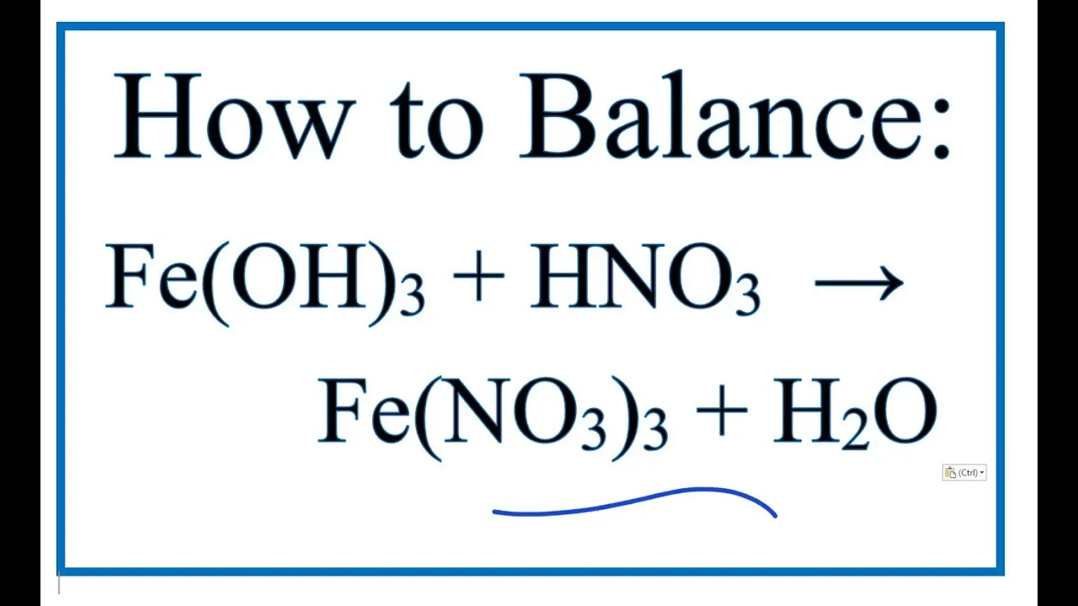 Fe + HNO3 → Fe(NO3)3 + NO2 + H2O