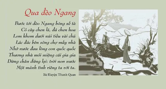 điệp từ “chen” trong bài thơ qua đèo ngang của bà huyện thanh quan