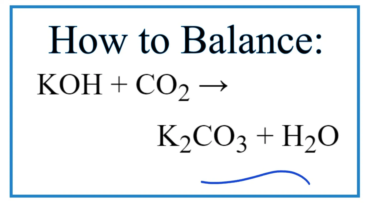phản ứng co2 koh → k2co3 h2o cách thức và phần mềm của phản ứng