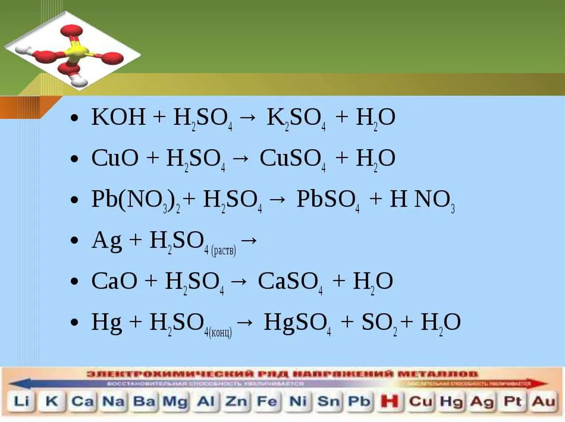 phản ứng chất hóa học koh h2so4 công thức cơ hội tiến hành và ứng dụng