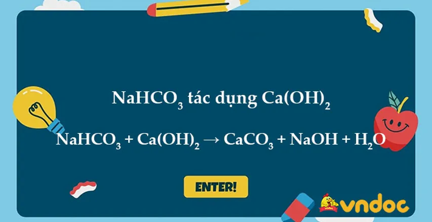 phản ứng nahco3 caoh2 → caco3 naoh h2o chế độ và phần mềm của phản